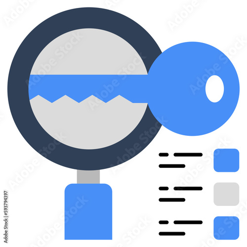 Trendy design icon of keyword research