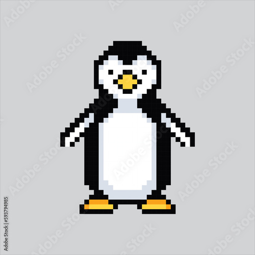 Pixel art illustration Penguin. Pixelated Penguin. Penguin Bird animal pixelated
for the pixel art game and icon for website and video game. old school retro.