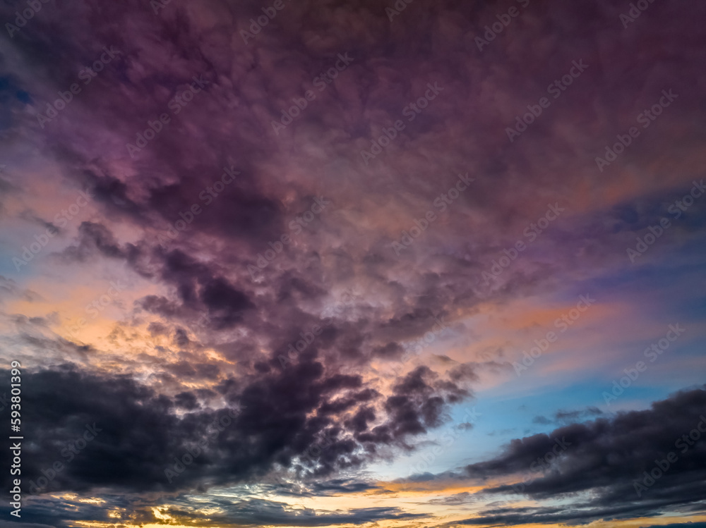 Sunrise skyscape with clouds