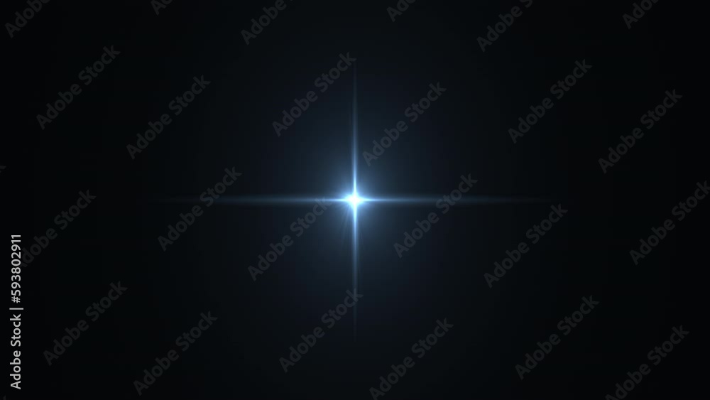 Blinking light effect, shiny flashing star. Seamless loop. Transparency is embedded in video