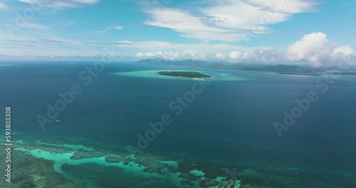 Wallpaper Mural Tropical islands and blue sea view from above. Balabac, Palawan. Philippines. Torontodigital.ca