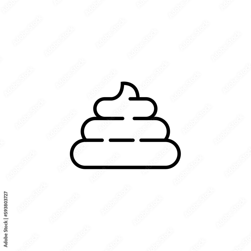 Pet poop line icon dog excrement. Poo shit outline vector comic animal cartoon dirty smelly stinky poop design. Pet poop line icon dog excrement. Poo shit outline vector comic animal cartoon dirty smelly stinky poop design.