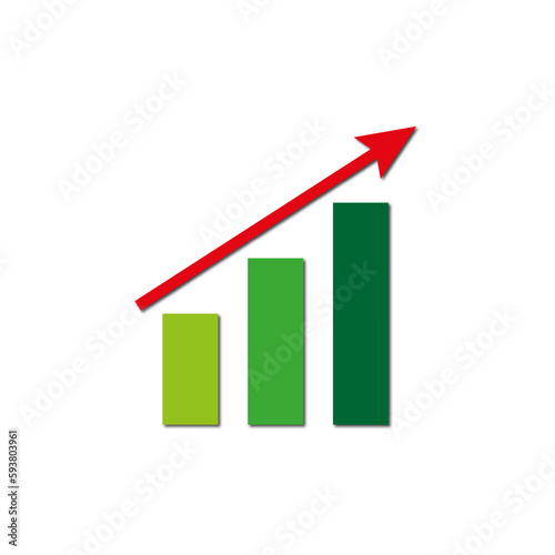 Green bars red arrow. Growth stock diagram financial graph. Business success. Vector illustration. Free Download Green bars red arrow. Growth stock diagram financial graph. Business success. Vector illustration. - GFXLoad