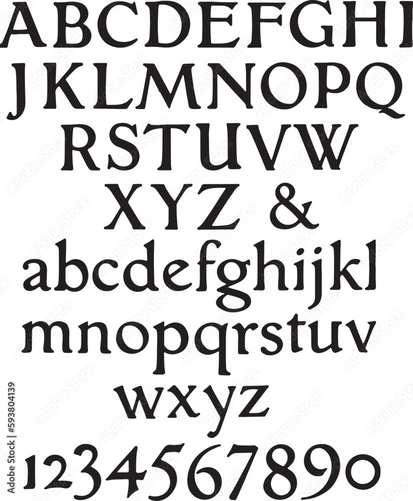 French Printed Type alphabets - ABC letters