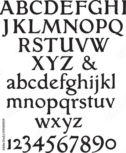 French Printed Type alphabets - ABC letters