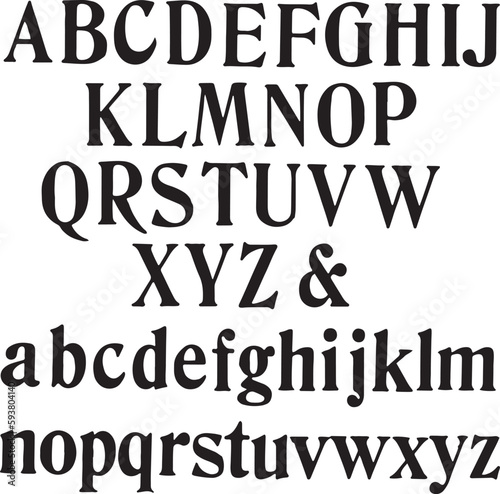 Compressed Printed Type alphabets - ABC letters