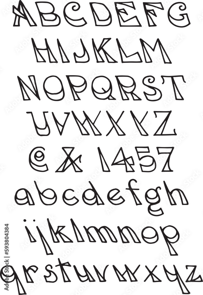 Triangle Alphabets, Shepard Pen alphabets - ABC letters Triangle Alphabets, Shepard Pen alphabets - ABC letters