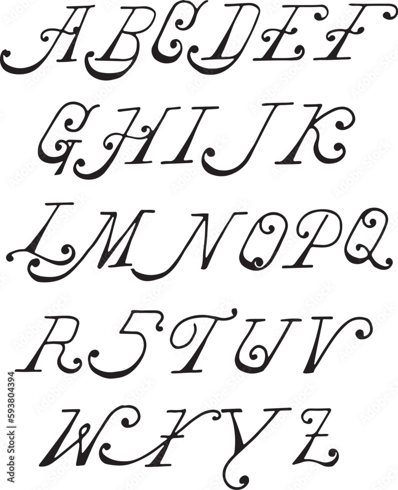 Fancy Italic alphabets - ABC letters Fancy Italic alphabets - ABC letters