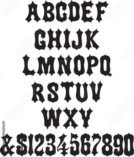 Vászonkép Florentine Alphabet alphabets - ABC letters