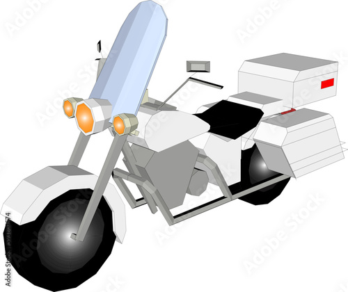 Illustration vector graphic cartoon of emergency motorcycle police on the iso view