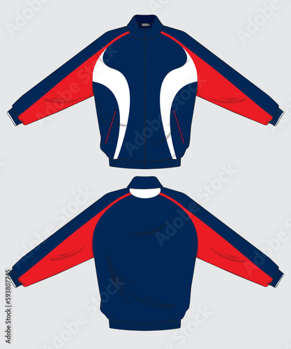 retro vintage windbreaker hoodie jacket template