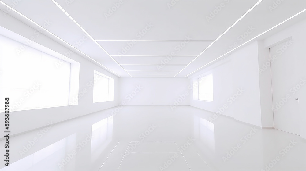 White clean empty architecture interior space room studio background wall display products minimalism. 3d rendering. White clean empty architecture interior space room studio background wall display products minimalism. 3d rendering.