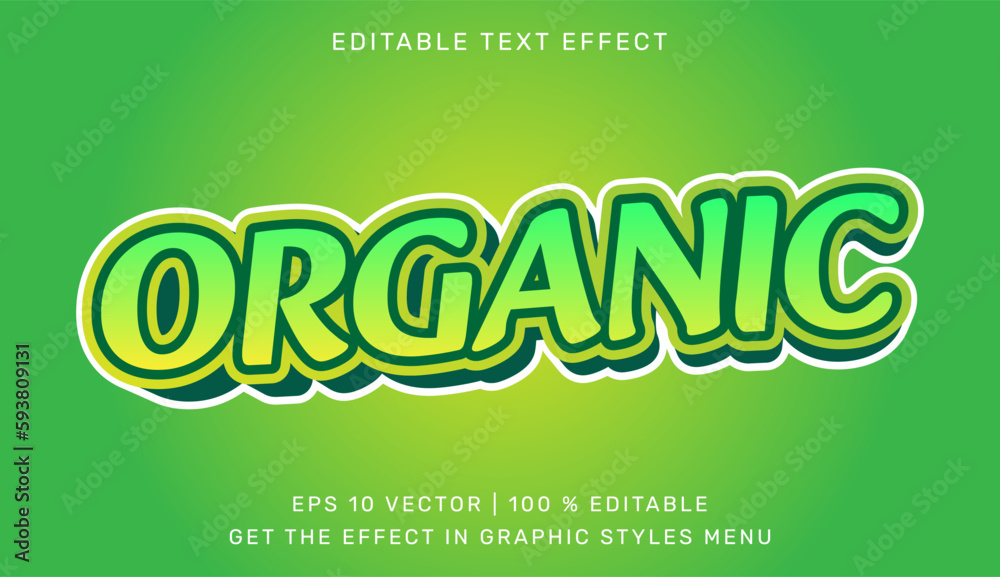 Organic 3d editable text effect template Organic 3d editable text effect template