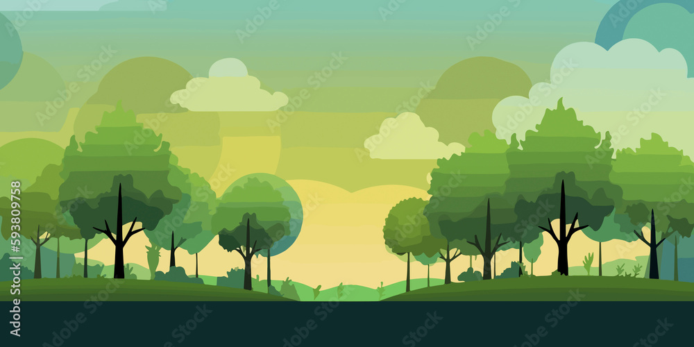 World Environment Day depicted in flat design