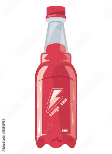 red energy drink bottle
