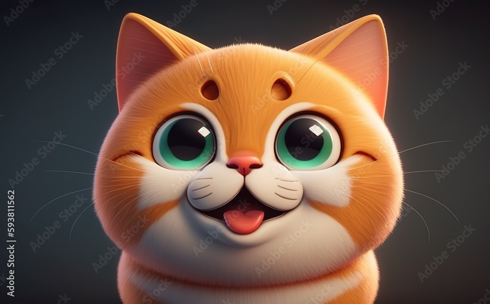 Fototapeta premium cat with a smile