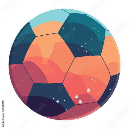 Soccer ball symbolizes fun competition and success
