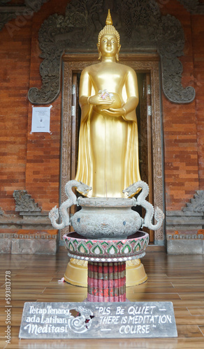 Buddha statue around Brahmavihara-Arama, Buddhist temple in Lovina, Bali, Indonesia. photo