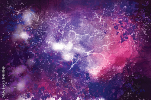 Endless universe with stars and galaxy background