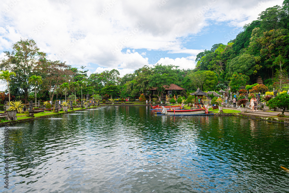 views of tirta gangga garden in bali 