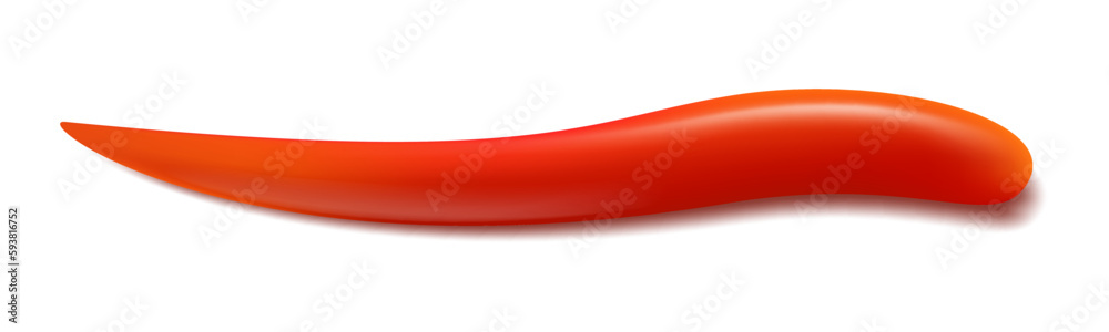 Red ketchup splatter, isolated vector horizontal stroke, 3d food stain texture. Liquid paint, relish, spice dip or cooking catsup pasta spot Red ketchup splatter, isolated vector horizontal stroke, 3d food stain texture. Liquid paint, relish, spice dip or cooking catsup pasta spot
