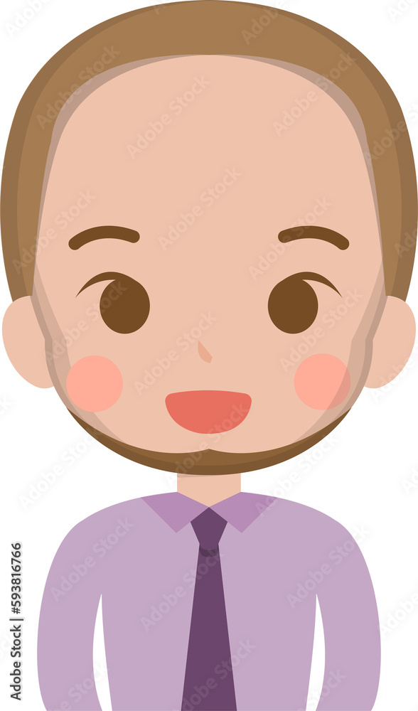 Smiling male, happy and friendly portrait closeup, vector illustration Smiling male, happy and friendly portrait closeup, vector illustration