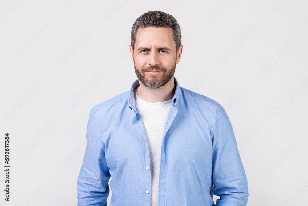 photo of smiling mature man with stubble. mature man with stubble wearing casual shirt. photo of smiling mature man with stubble. mature man with stubble wearing casual shirt.
