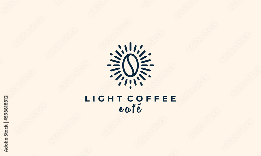 Fototapeta premium Coffee cafe logo with the title 'light coffee'