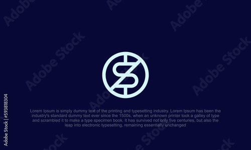 monogram logo combination letter S, O, and circle shape in a dark background