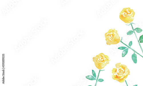 水彩画。水彩タッチの黄色いヒマワリベクターイラスト。父の日のヒマワリイラスト。Watercolor painting. Yellow sunflower vector illustration with watercolor touch. Father's day sunflower illustration.