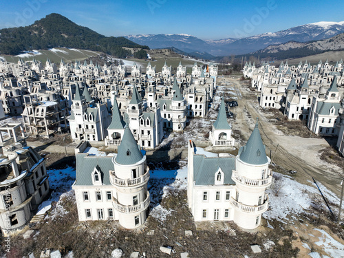 Fototapeta Naklejka Na Ścianę i Meble -  Mudurnu - Bolu - Turkey, 19 February, 2023, chateau houses, Burj Al Babas