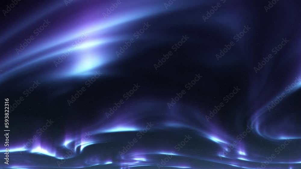 Aurora Borealis Purple And Black Loop, Winter Northern Lights Aurora Borealis Purple And Black Loop, Winter Northern Lights