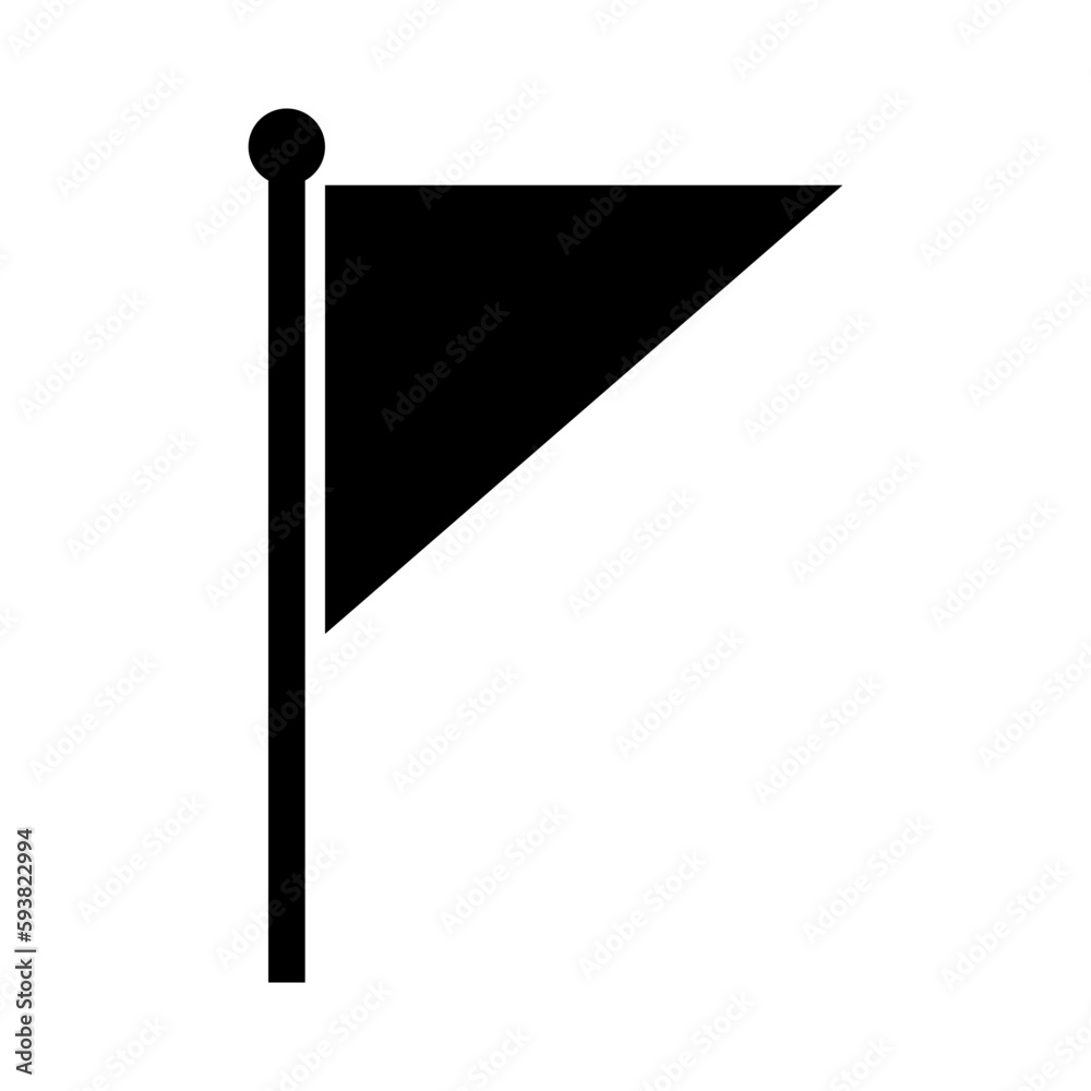 vector black color flag set icon Stock Vector | Adobe Stock