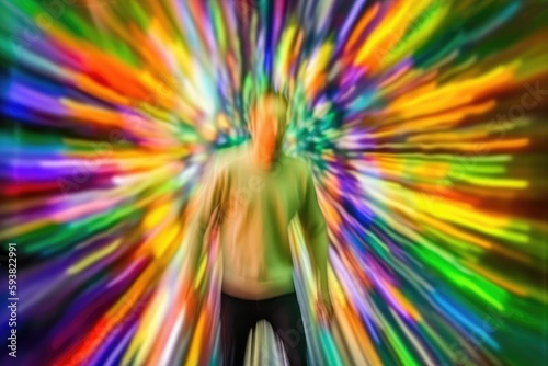 A Unknown man with Effects of LSD, Drug Effects, Generative AI photo