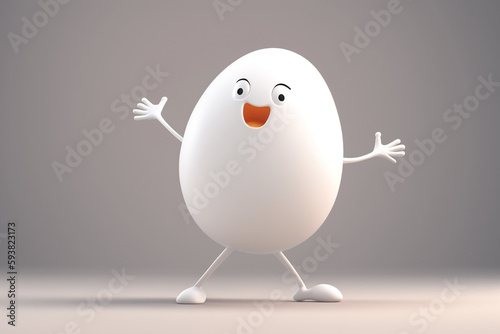 A happy good egg  corporate and team concept for a team player  generative AI