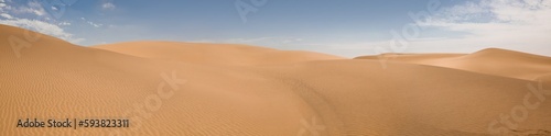 Panoramic view of the pristine sand dunes of Swakopmund Namibia