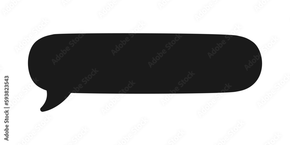 Hand Drawn Comics Style Speech Bubbles Silhouette Icon. Simple Flat Vector Illustration. Hand Drawn Comics Style Speech Bubbles Silhouette Icon. Simple Flat Vector Illustration.