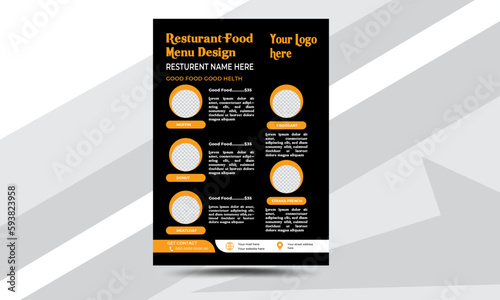 Fast food restaurant menu social media marketing web banner template design. Pizza, burger & healthy food business online promotion flyer with abstract background, logo & icon. Sale cove .popular food