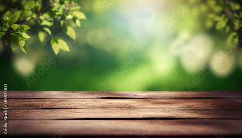 Empty old wooden table background