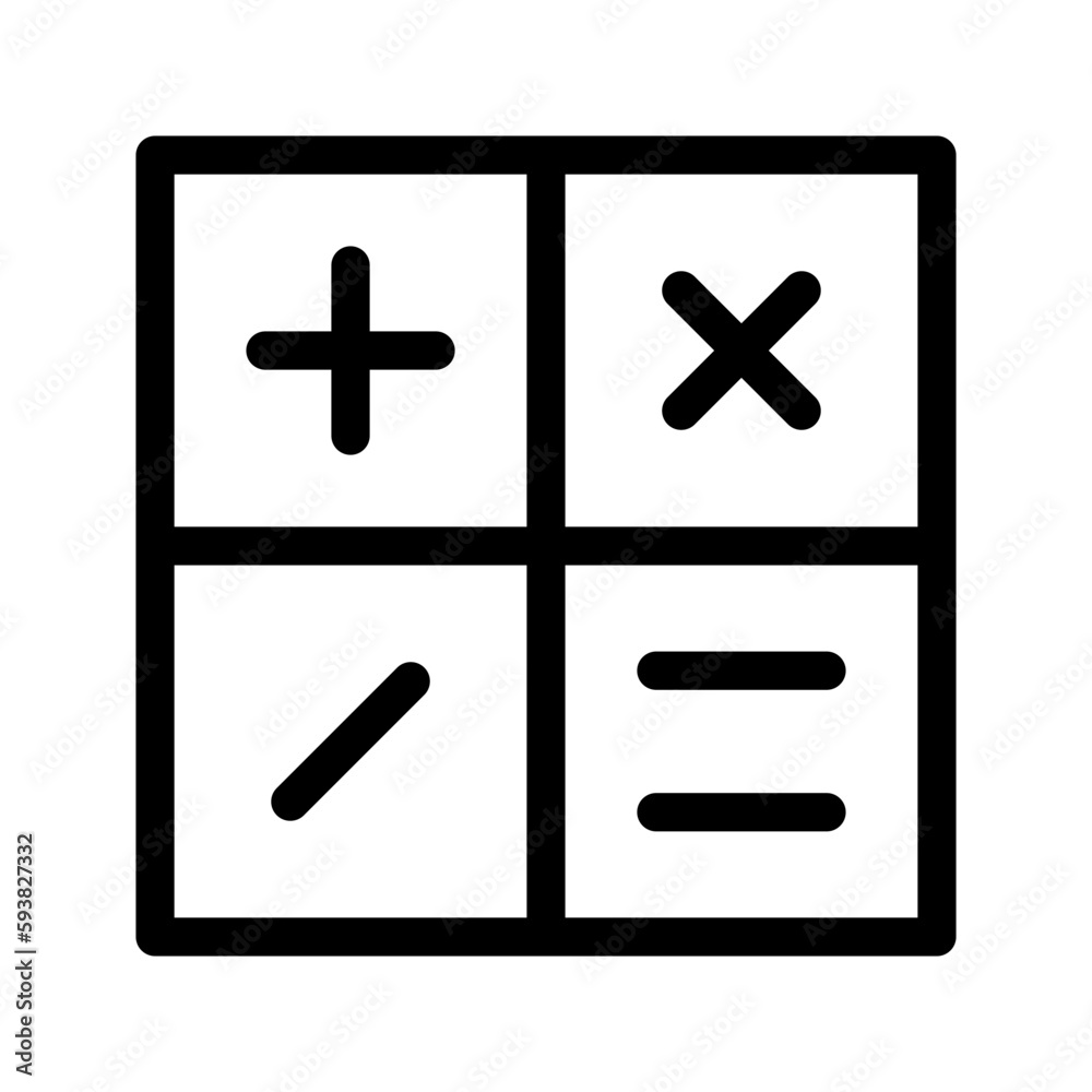 Obraz premium Maths Icon Vector Symbol Design Illustration