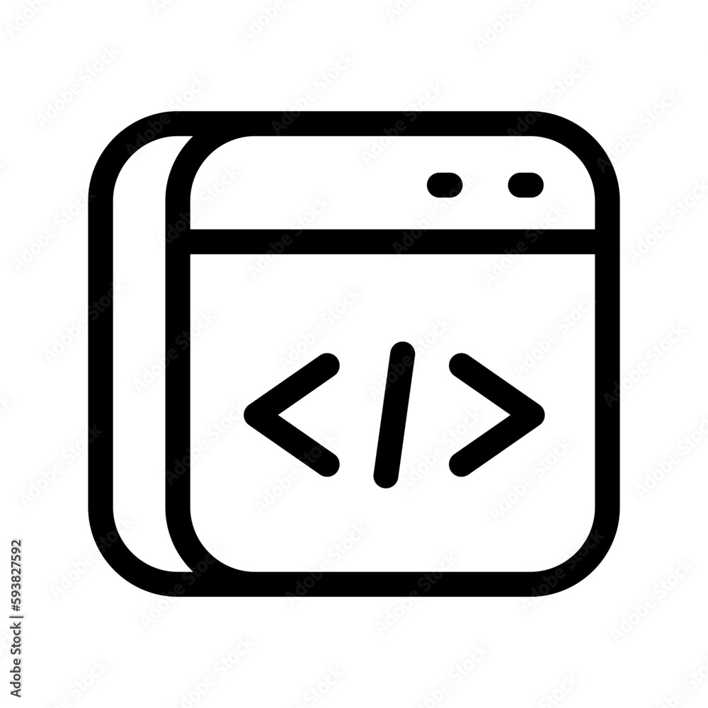 Coding Icon Vector Symbol Design Illustration Coding Icon Vector Symbol Design Illustration