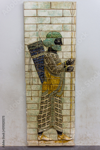 Slika na platnu enameled tile frieze from the palace of Darius at Susa