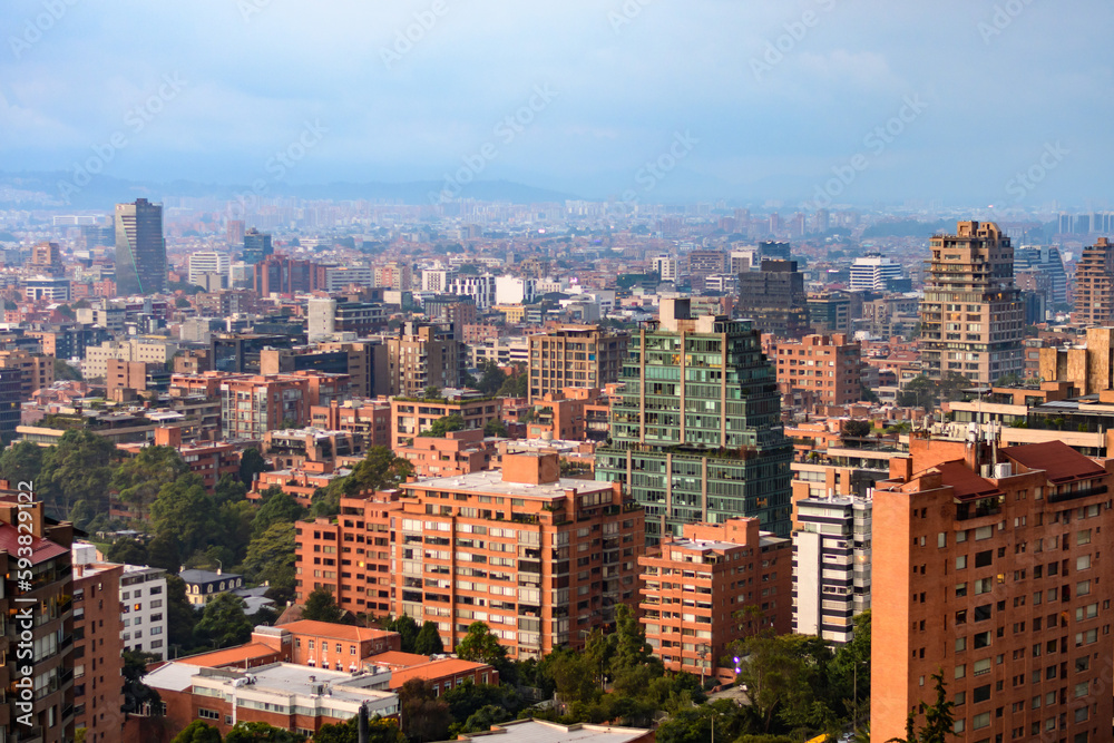 city view of bogota, colombia