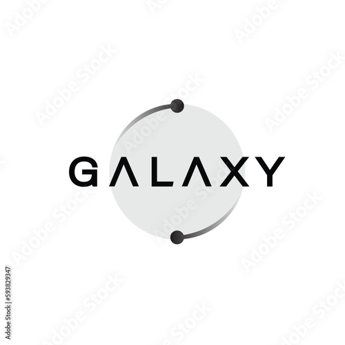 Creative and abstract galaxy for solar system and universe logo design vector editable