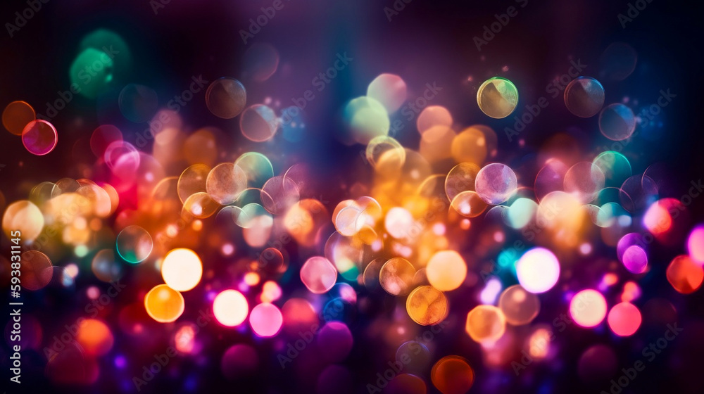 Luxurious Colorful Bokeh Background - Abstract Lights Blur Bokeh. created with Generative AI