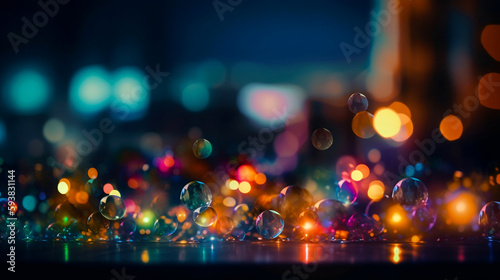 Luxurious Colorful Bokeh Background - Abstract Lights Blur Bokeh. created with Generative AI