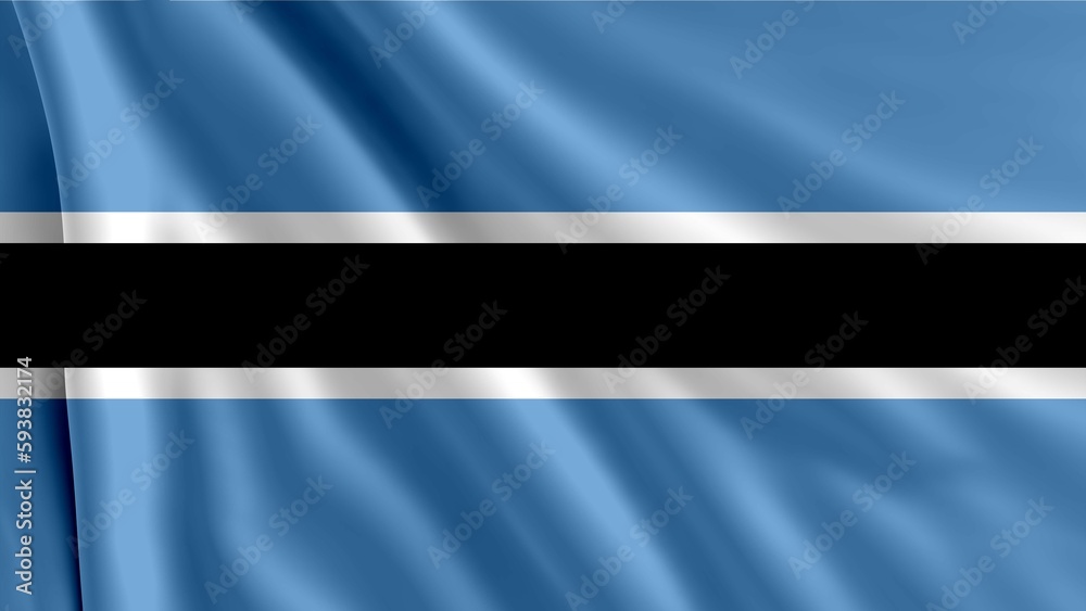 Botswana flag, the close-up flag of Botswana 