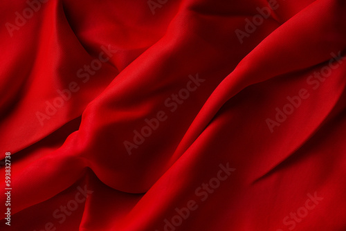 Red fabric on whole background, close up