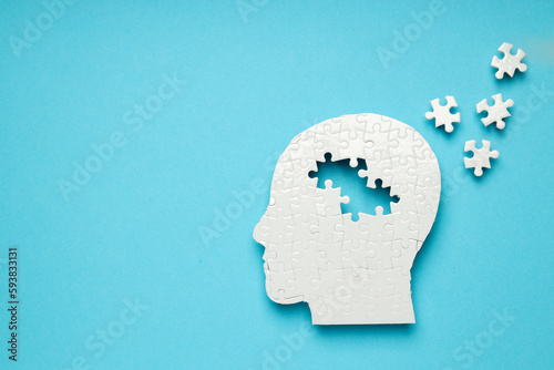 Dementia and parkinson's disease, ADHD, composition for head disease theme, space for text