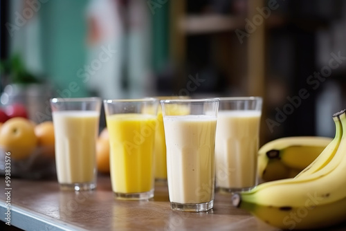 Fresh fruits and freshly squeezed juice from milk tea shops